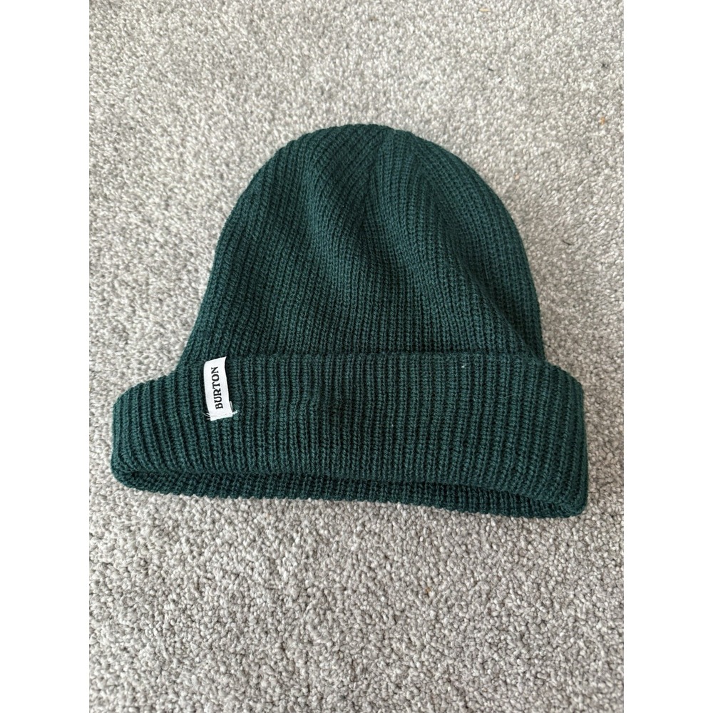 Burton Snowboards Beanie Hat Cap Green Knit Winter Skater